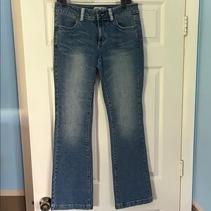 Bisou Bisou Rhinestone Classic Blue Jeans